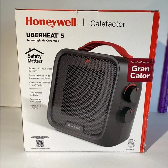 Honeywell UberHeat 5 Heater - Black and Red - Picture 3 of 5